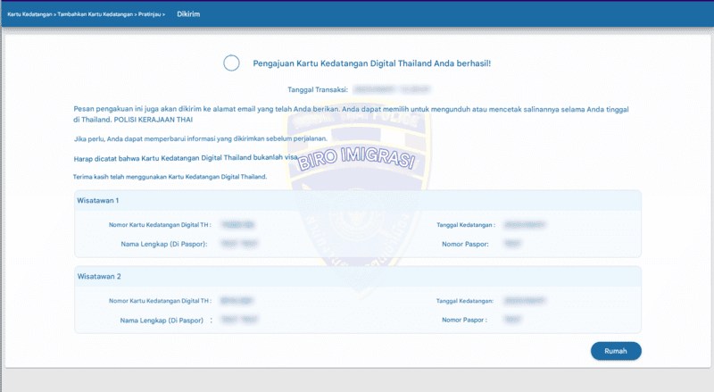 Proses Aplikasi TDAC - Langkah 6