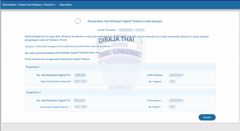 Proses Permohonan TDAC - Langkah 6
